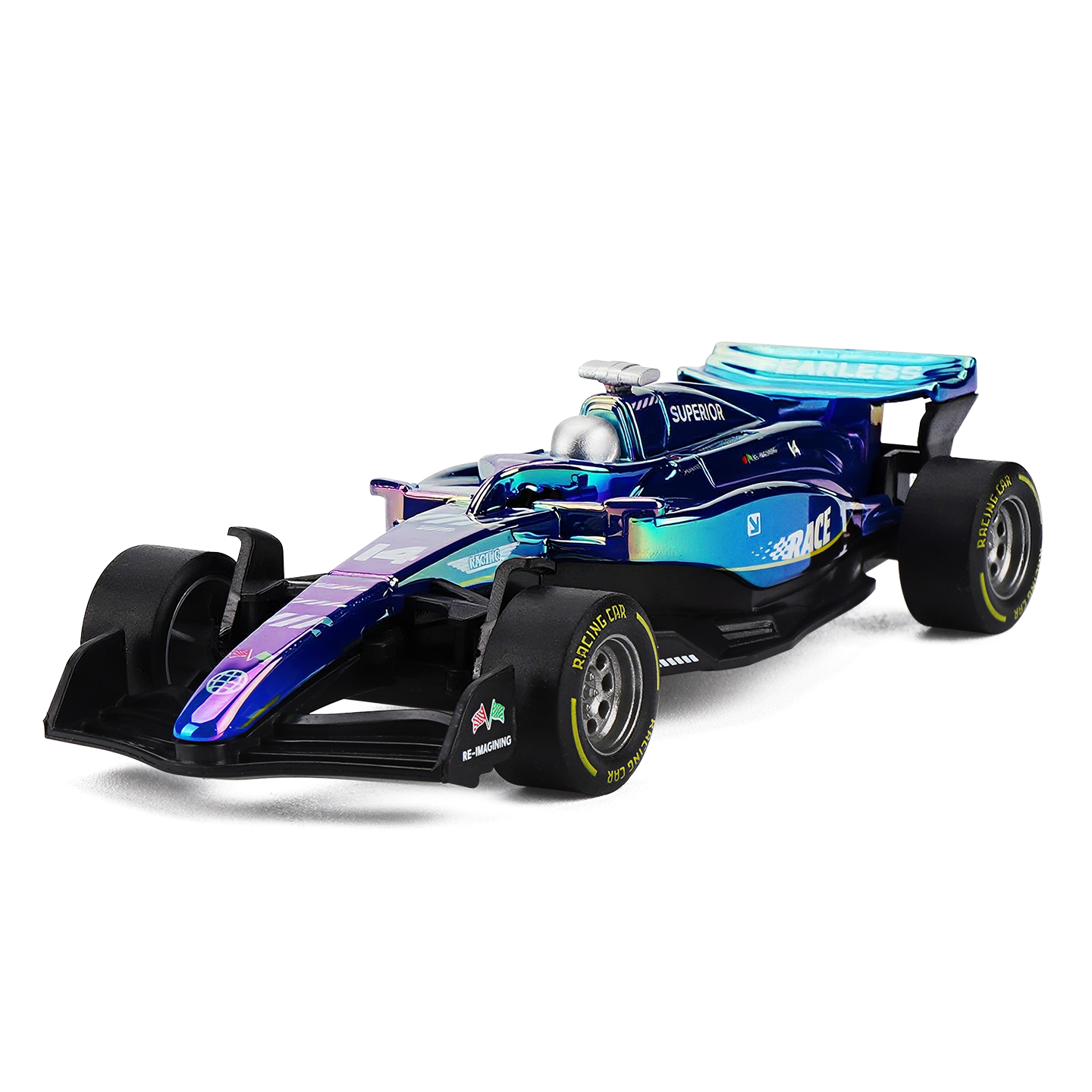 YC6603H Alpine Racing Phantom Casting Car Model, Zinc Alloy Toy Car for Kids, Pull Back Vehicles Toy Car for Toddlers Kids Boys Girls Gift