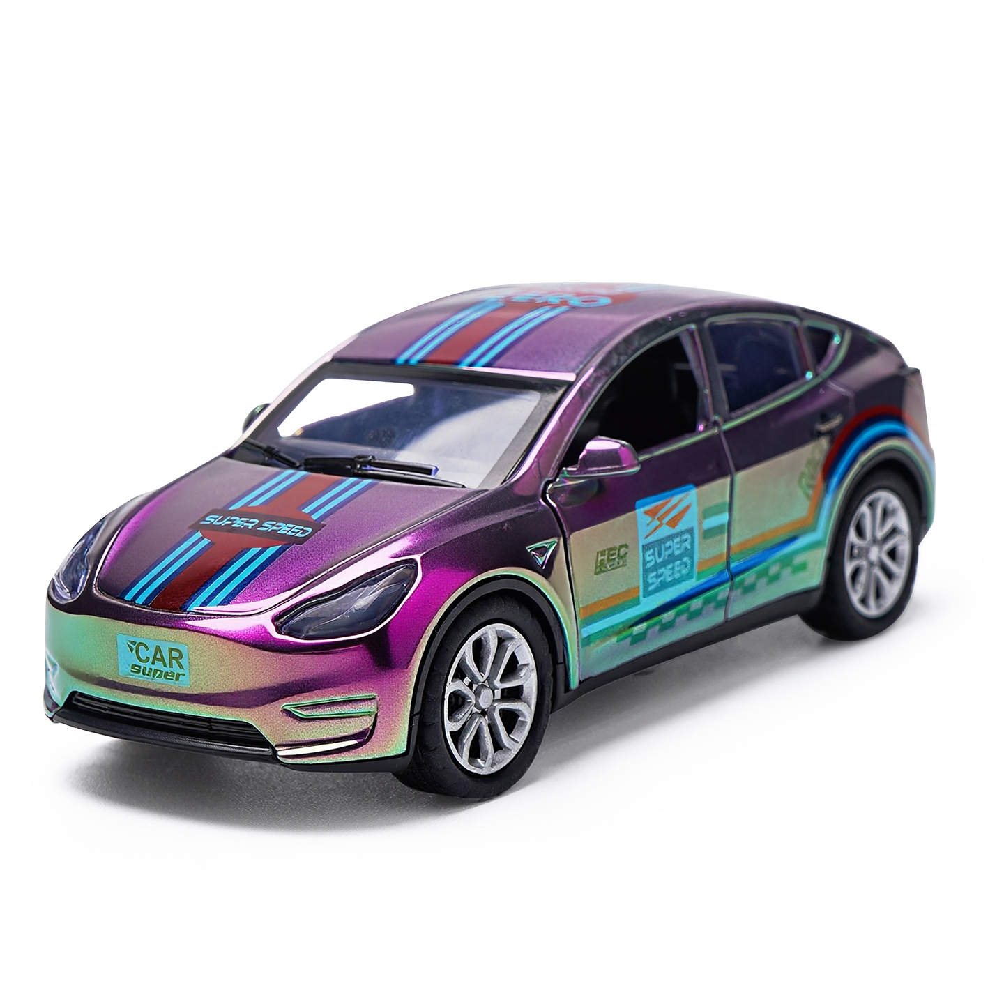 YC6608H Electric Car Tesla Phantom, Car Model, Zinc Alloy Toy Car for Kids, Pull Back