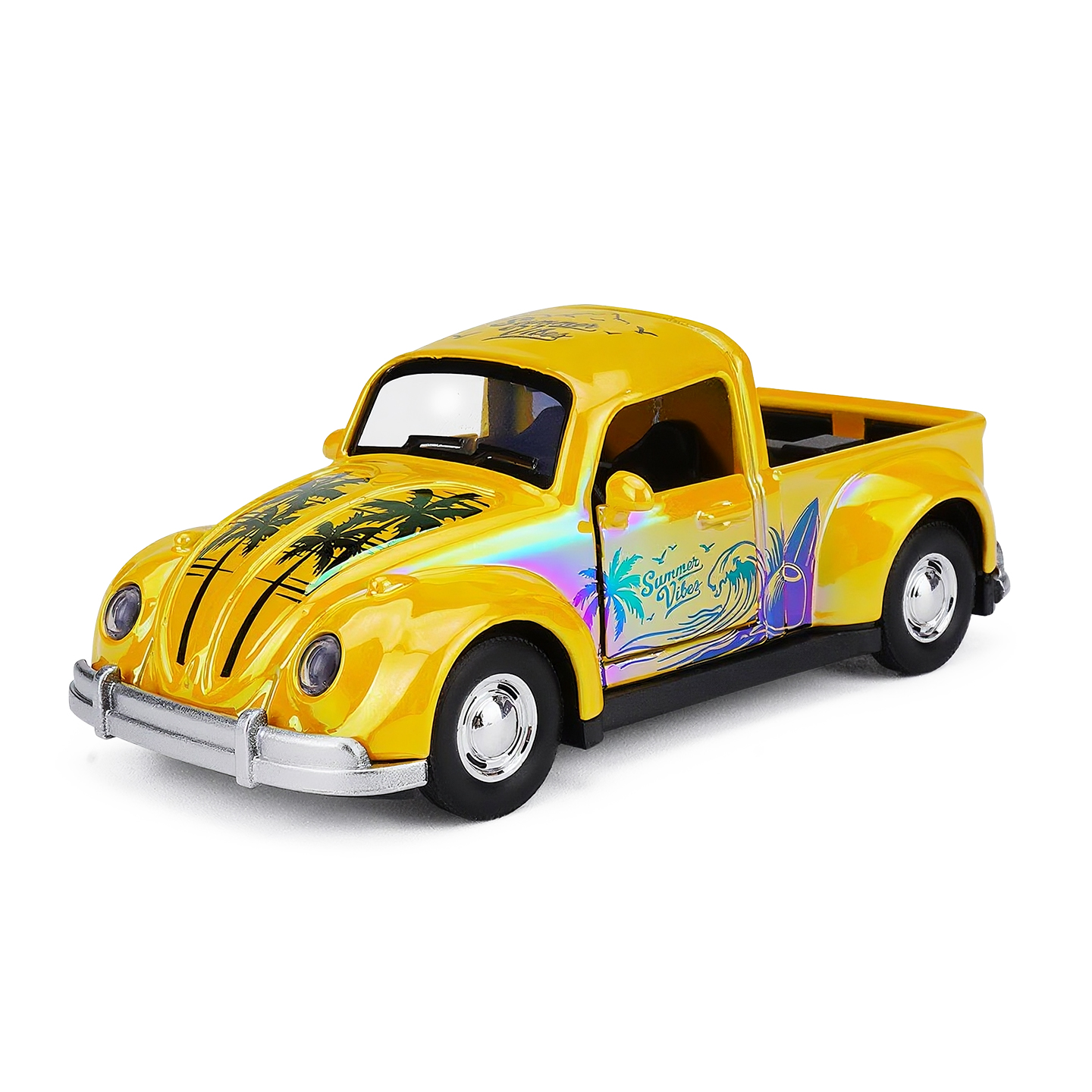 YC6611H Classic Car Multi-color Yellow, Car Model, Zinc Alloy Toy Car for Kids, Pull 