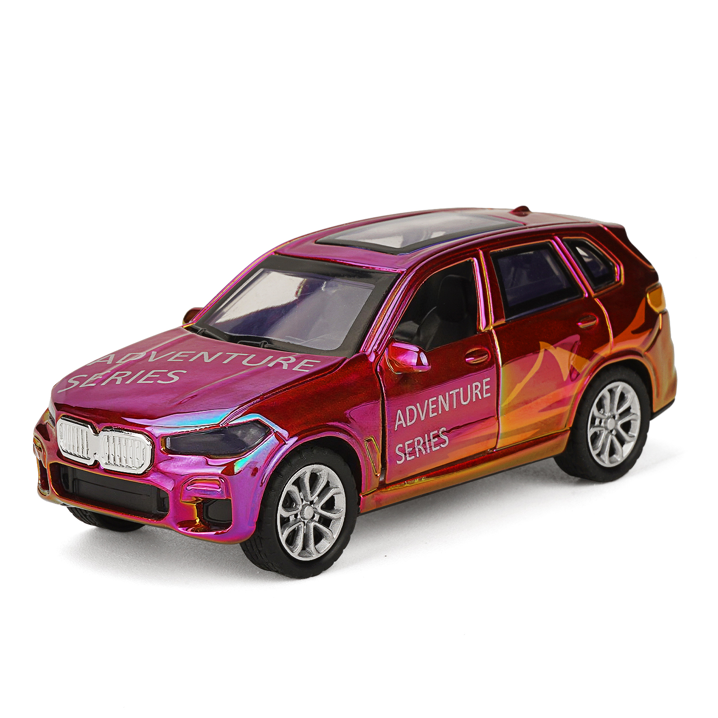 YC6615H BMW X6 Colorful Red, Car Model, Zinc Alloy Toy Car for Kids, Pull Back Vehicl