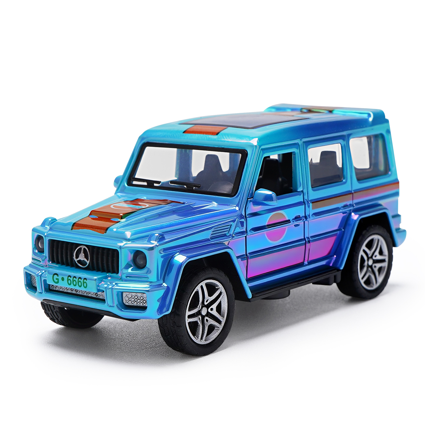 YC6613H Mercedes Benz G-Class Colorful Red, Car Model, Zinc Alloy Toy Car for Kids, Pull Back Vehicles Toy Car for Toddlers Kids Boys Girls Gift