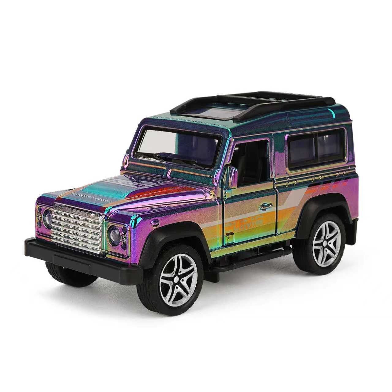 YC6616H Land Rover Defender Colorful, Car Model, Zinc Alloy Toy Car for Kids, Pull Ba